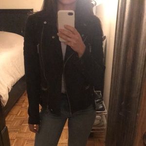 All Saints Huxley Leather Biker Jacket size 4